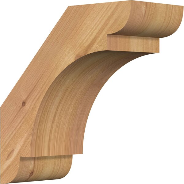 Ekena Millwork 3 1/2"W x 8"D x 8"H Olympic Smooth Knee Brace, Western Red Cedar BRC04X08X08OLY00SWR - main